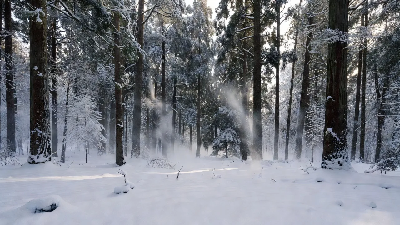 雪の深い森